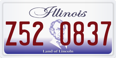 IL license plate Z520837