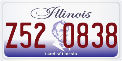 IL license plate Z520838