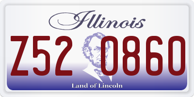 IL license plate Z520860