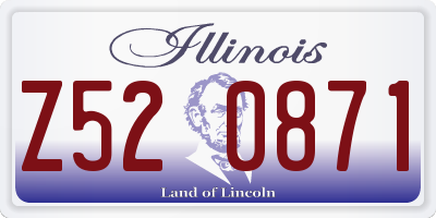 IL license plate Z520871