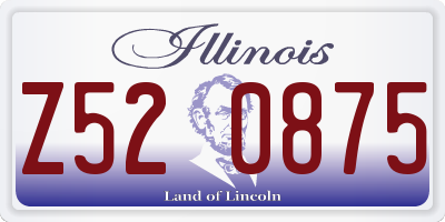 IL license plate Z520875