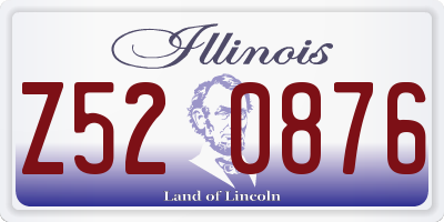 IL license plate Z520876