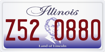 IL license plate Z520880