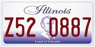 IL license plate Z520887