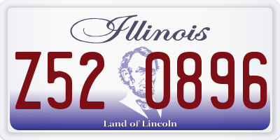 IL license plate Z520896