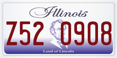 IL license plate Z520908