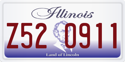 IL license plate Z520911