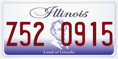 IL license plate Z520915
