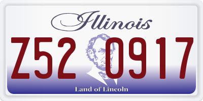IL license plate Z520917