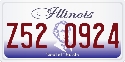 IL license plate Z520924