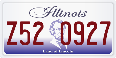 IL license plate Z520927