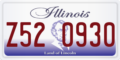 IL license plate Z520930