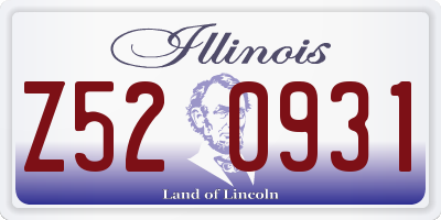 IL license plate Z520931