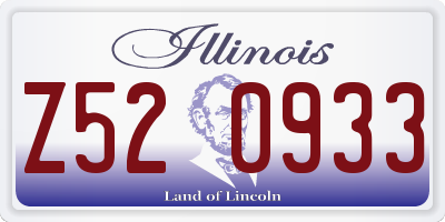 IL license plate Z520933