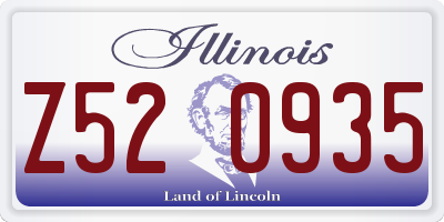 IL license plate Z520935