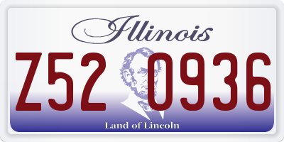 IL license plate Z520936