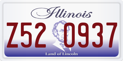 IL license plate Z520937