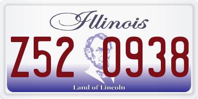 IL license plate Z520938