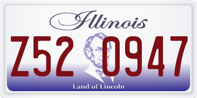IL license plate Z520947