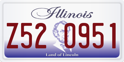 IL license plate Z520951