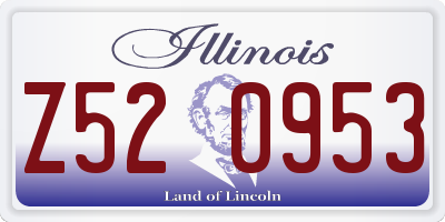 IL license plate Z520953
