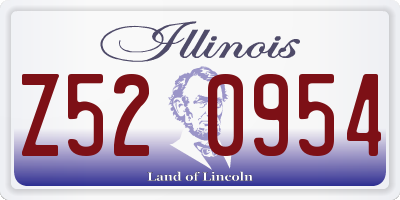 IL license plate Z520954
