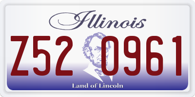 IL license plate Z520961