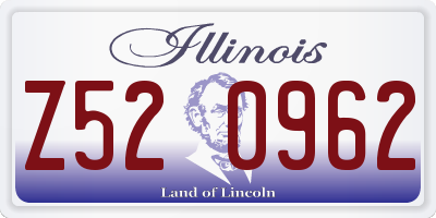 IL license plate Z520962