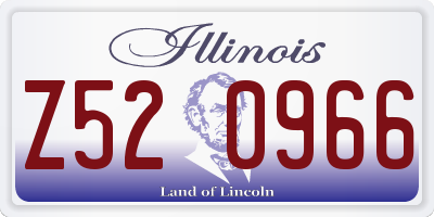 IL license plate Z520966
