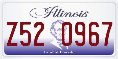 IL license plate Z520967