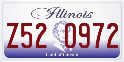 IL license plate Z520972