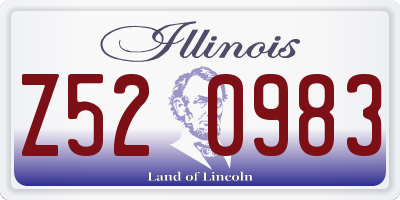 IL license plate Z520983