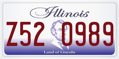 IL license plate Z520989