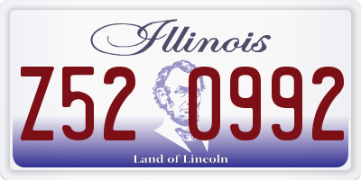 IL license plate Z520992