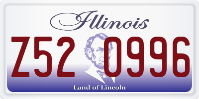 IL license plate Z520996