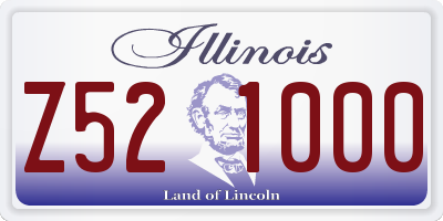 IL license plate Z521000