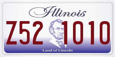 IL license plate Z521010