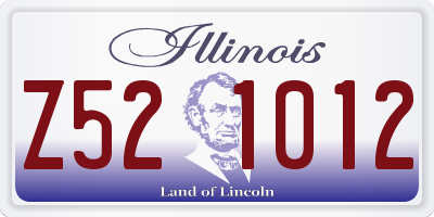 IL license plate Z521012