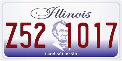 IL license plate Z521017