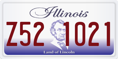 IL license plate Z521021
