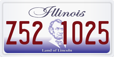 IL license plate Z521025