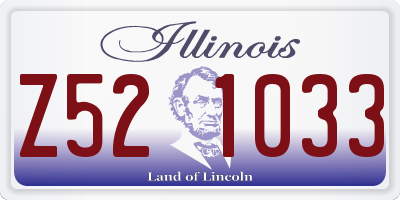 IL license plate Z521033