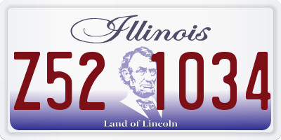 IL license plate Z521034