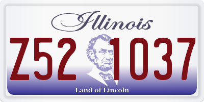 IL license plate Z521037