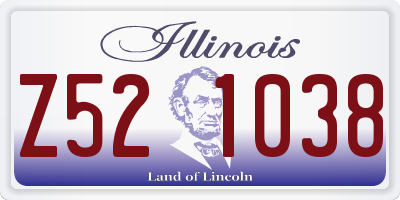IL license plate Z521038