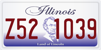 IL license plate Z521039