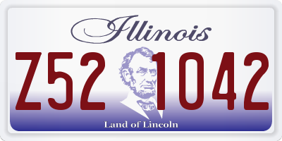 IL license plate Z521042