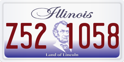 IL license plate Z521058