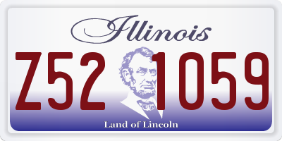 IL license plate Z521059