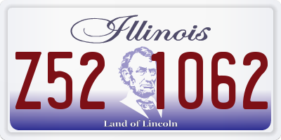 IL license plate Z521062